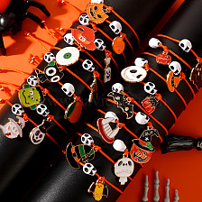 Funny Halloween Ghost Pumpkin Hanging Bracelet Unisex Jewelry Accessory.