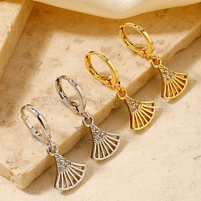 Colorful Fan-shaped Earrings, Cute and Stylish, Perfect for Any Outfit.