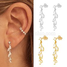 1 Pair Fashion Eye Copper Inlay Zircon Drop Earrings