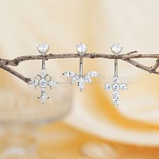 Elegant and Stylish Belly Button Ring with Cross Hollow Out Design