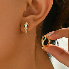 Fashionable Snake Shaped Irregular Ear Clips for Women, Gold Plated