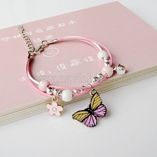 Butterfly Love Flower Ceramic Bracelet Jewelry