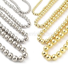 Brass Beaded Necklaces, Long-Lasting Plated, Cadmium Free & Lead Free