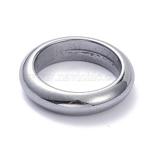 Terahertz Stone Finger Rings, Flat Round