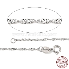 925 Sterling Silver Necklaces, with Spring Ring Clasps