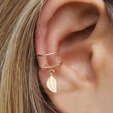 Fashion Women Leaves Ear Cuff Clip Earrings Alloy Alloyen