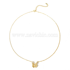 S925 Silver Butterfly Zircon Necklace Elegant Delicate Sparkling Collarbone Chain