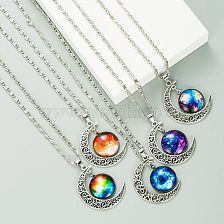 Moon Galaxy Starry Sky Gemstone Necklace