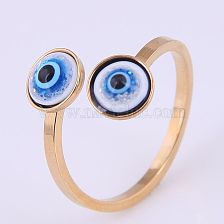 Simple Stainless Steel Devil Eye Opening Ring Wholesale 