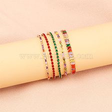 Sweet Solid Color Copper Bracelets Inlay Zircon Copper Bracelets