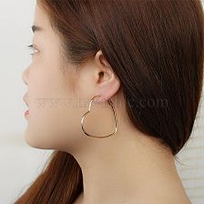 Fashion Big Circle Heart-shaped Peach Heart Love Earrings