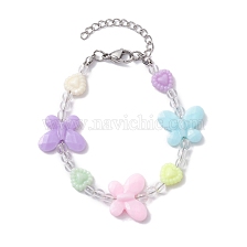 Butterfly & Heart Acrylic Kid Beaded Bracelets for Girls