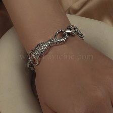 Bohemia Style Alloy Snake Link Chain Bracelets for Women