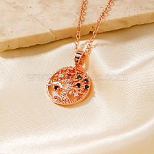 Exquisite Fashion Tree Pendant with Colorful Zirconia for Halloween Christmas Gift