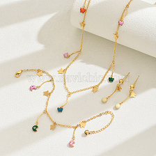 Colorful Butterfly Sweet French Jewelry Set for Women, Perfect for Any Occasion.