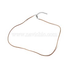 Cowhide Leather Choker Necklaces, with 304 Stainless Steel Lobster Claw Clasps