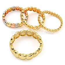 Rack Plating Brass Stretch Bracelets, Jewelry for Women, Cadmium Free & Lead Free