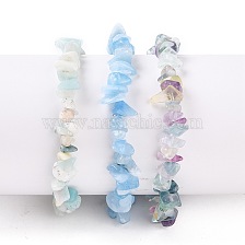 Chips Natural Mixed Stone Stretch Bracelets, Stackable Bracelets