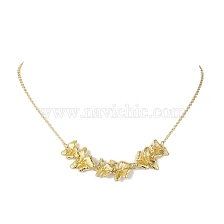 Butterfly Pendant Necklaces, Brass Cable Chain Necklaces for Women