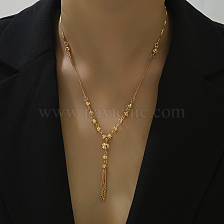 Fashionable Gold Plated Fringe Necklace for Women, Simple and Versatile