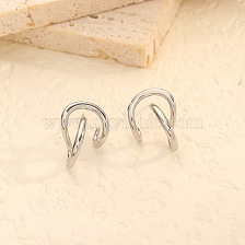 Fashionable Irregular Surrounding Lines Ladies Earrings, 925 Silver Anti-allergic Ear Pins