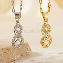 Hip-hop Style Scarf Necklace with Zircon Pendant, Allergy-free for Daily and Party.