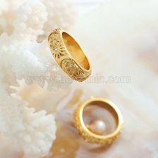 Fashion Geometric Titanium Steel Plating Zircon Rings